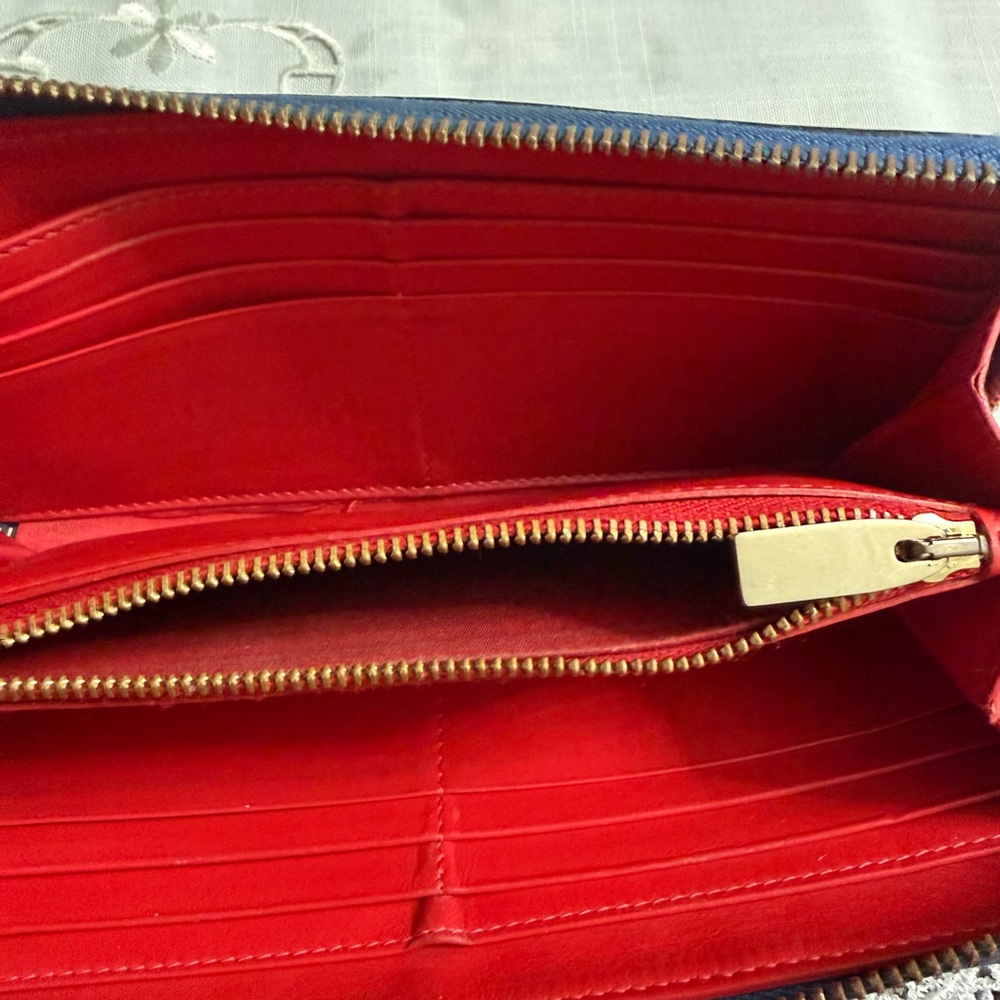 Authentic Christian Louboutin Navy Wallet with Silver Studs - Picture 8 of 16
